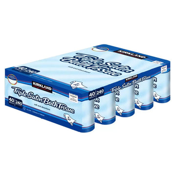 Kirkland Signature Triple Satin 3-Ply Toilet Tissue 40 Rolls-1