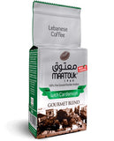 Lebanese Gourment Blend 100% Fine Ground Brazilian Arabica coffee with Cardamom Maatouk 400g