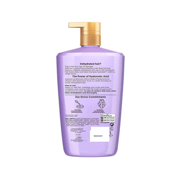 L'oreal Elvive Hydra Hyaluronic Shampoo 1L