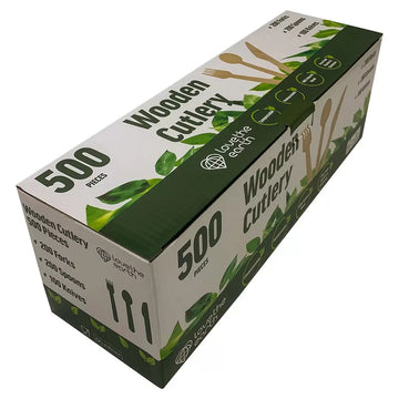 Love The Earth Wooden Cutlery Variety 500 Pack-2