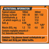 Lucozade Energy Orange 380ml calories