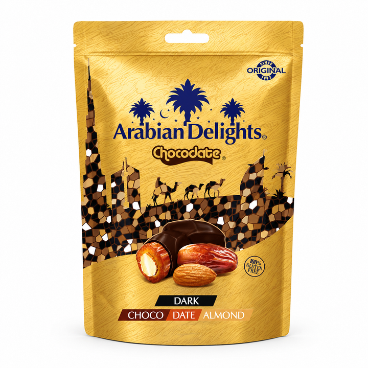 Luxurious Dates with Nuts and Dark Chocolates Arabian Delights 100g