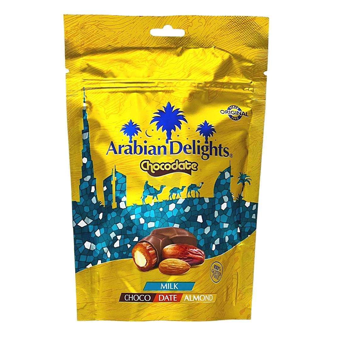 Luxurious Dates with Nuts and Milk Chocolates Arabian Delights 100g