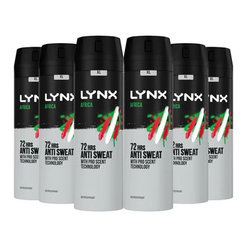 Lynx Anti-Perspirant Africa 200ml X 6