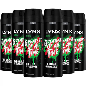 Lynx Body Spray Africa 200ml X 6