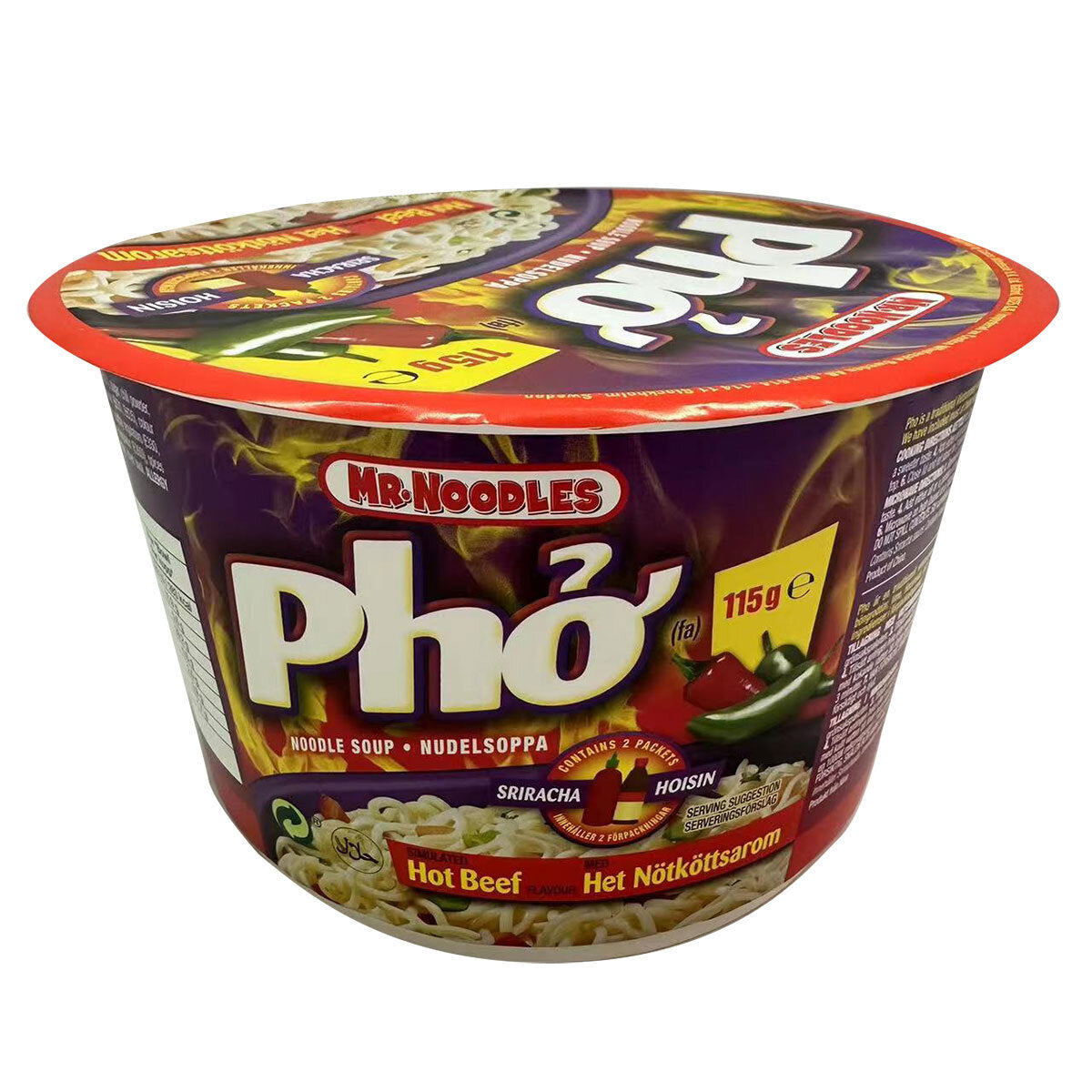 Mr Noodles Pho Hot Beef Noodle Soup 115g X 12
