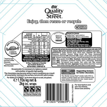 Nestle Quality Street Tin 1.93kg ingredients