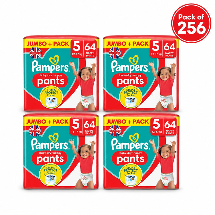 Pampers Baby Dry Pants Size 5, 4 x 64 Pack