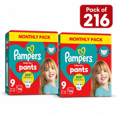 Pampers Baby Dry Pants Size 9, 216 Pack