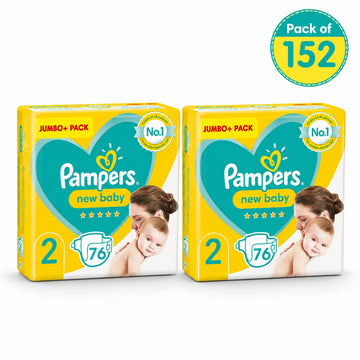 Pampers New Baby Nappies Size 2 Jumbo 152 Pack