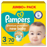 Pampers Premium Protection New Baby Size 3, 70 Pack