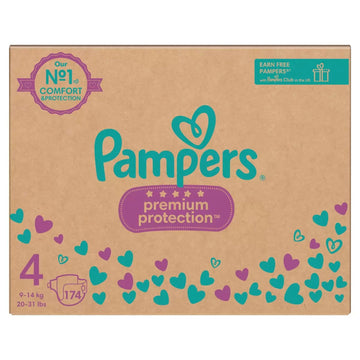 Pampers Premium Protection Size 4, 174 Pack-1