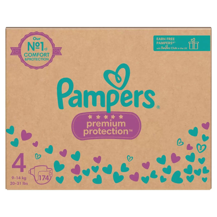 Pampers Premium Protection Size 4, 174 Pack-1