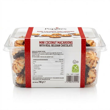Poppies Mini Coconut Macaroons with Real Belgian Chocolate 700g-1