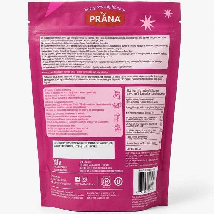 Prana Berry Fairy Overnight Chia with Oats 800g-1