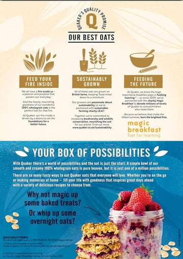 Quaker Porridge Oats 1.5 kg ingredients