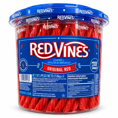 Red Vines Original Red Liquorice Twists 1.6kg Candy Tub