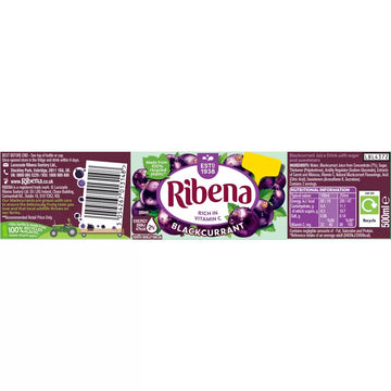 Ribena Blackcurrant 500ml ingredients