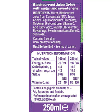 Ribena Ready to Drink Blackcurrant Ingredients-1
