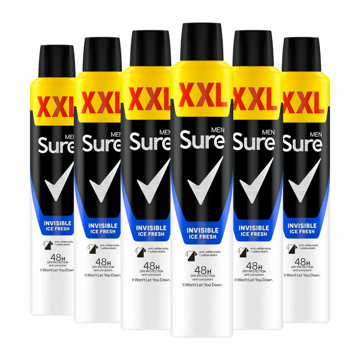 Sure Men Invisible Ice Fresh Anti-Perspirant 300ml X 6