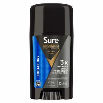Sure Men Maximum Protection Cobalt Dry Invisible Cream Antiperspirant 60ml