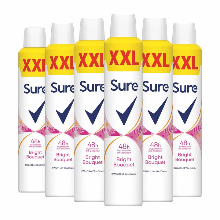 Sure Women Bright Bouquet Anti-Perspirant Deodorant 300ml X 6