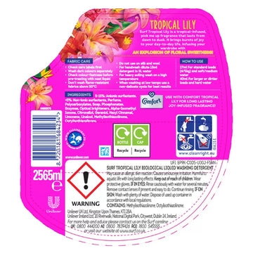 Surf Tropical Lily Laundry Liquid 95 Wash 2.6Ltr-1