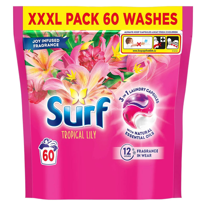 Surf Tropical Lily Washing Capsules 2 x 60 Wash-1