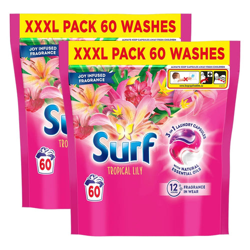 Surf Tropical Lily Washing Capsules 2 x 60 Wash