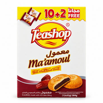 Teashop Maamoul Cookies with Saudi Date Filling 12 x 32g - 384g