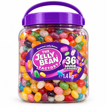 The Jelly Bean Factory Gourmet Jelly Beans 1.4kg Jar, 36 Flavours