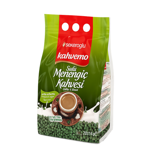 Turkish Instant Pistachio Coffee Sachets Sekeroglu 14g X 20