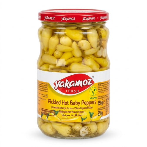 Turkish Pickled Hot Baby Peppers Yakamoz 650g