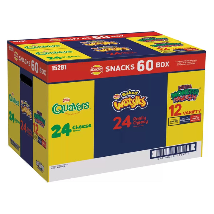 Walkers Crisps Snack Variety Box 60 Pack