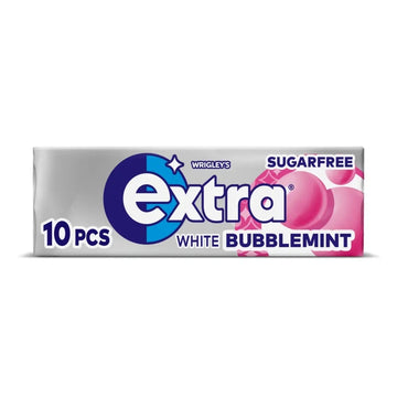 Wrigley's Extra White Bubblemint Chewing Gum 10 Pcs