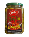 Zeliva Grilled Green Olives in Sunflower Oil 650g