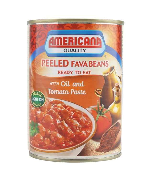 Americana Quality Peeled Fava Beans with Oil and Tomato Paste 400g X 12