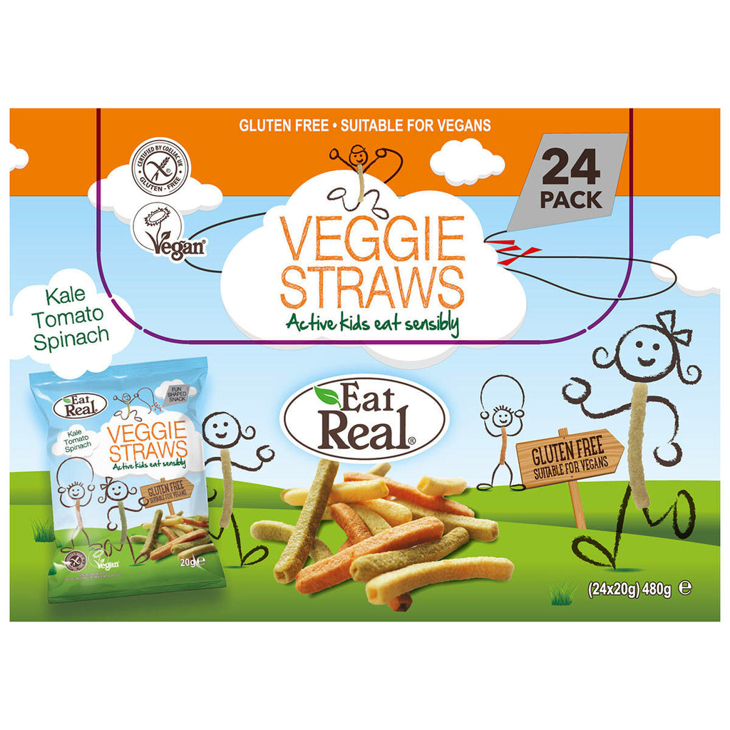 Eat Real Veggie Straws 24 x 20g buy eat real Veggie straws online