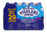 Highland Spring Still Spring Water 20 x 750ml Sports Cap