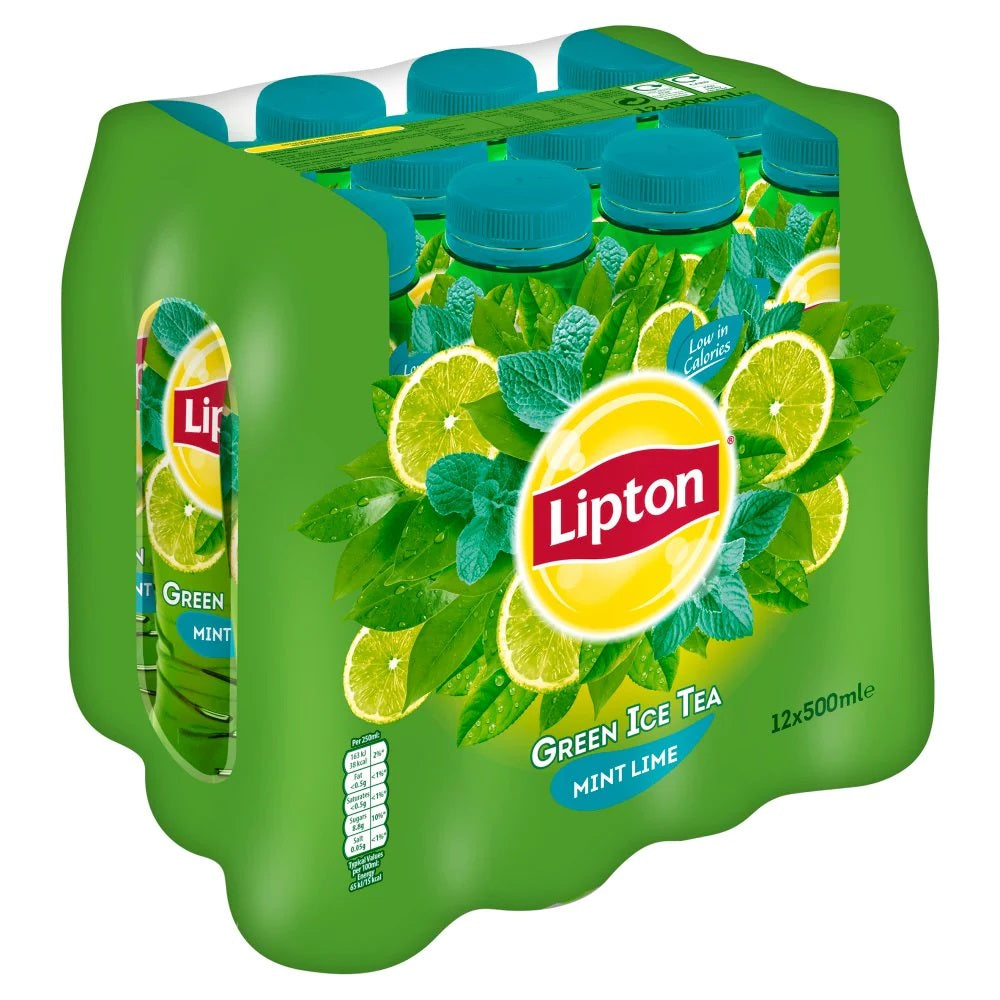 Lipton Ice Tea Green with Lime & Mint 500ml X 12