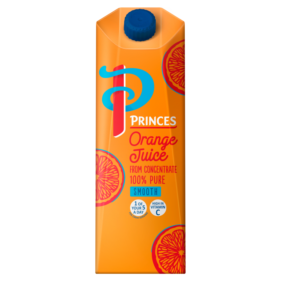 Princes Orange Juice 1 Ltr X 12