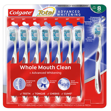 Soft-Colgate Total Advanced Whitening Toothbrush 8 Pack