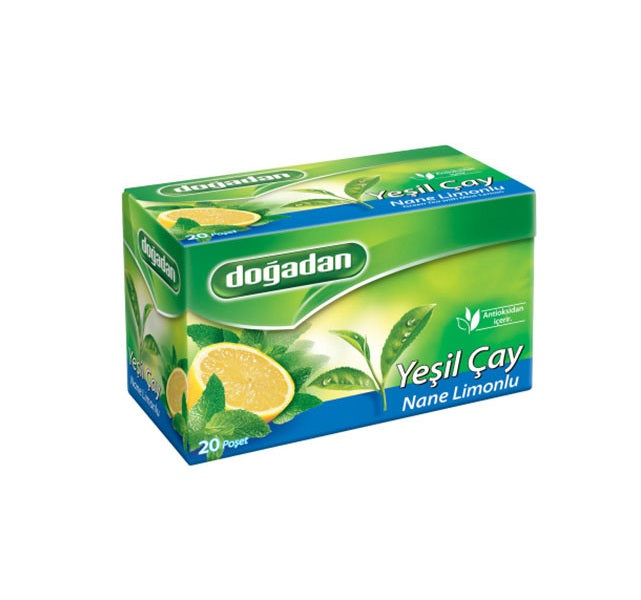 Turkish tea. Green tea with Mint and Lemon from Dogadan 20 Bags