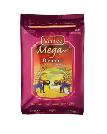 Veetee Mega Basmati Extra Long Premium Rice 5kg