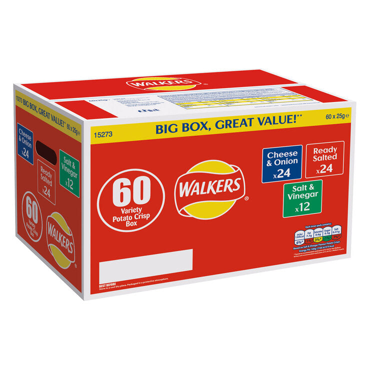 Walkers Variety Box 60 x 25g