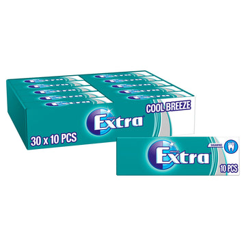 Wrigley's Extra Cool Breeze Chewing Gum 30 x 10 Pack