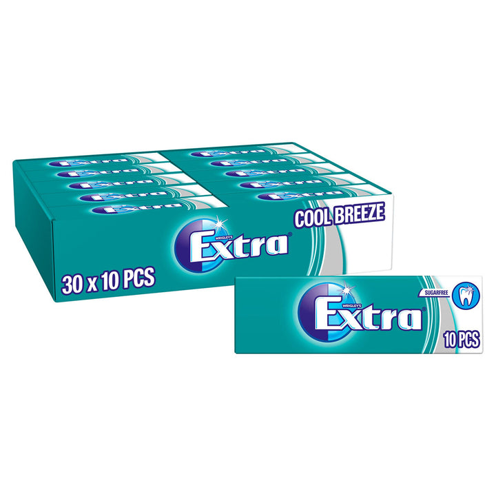 Wrigley's Extra Cool Breeze Chewing Gum 30 x 10 Pack